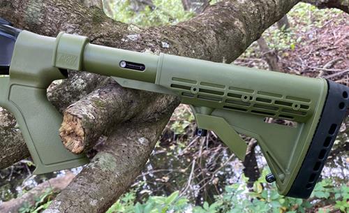 KickLite recoil reduction 6 position shotgun STOCK + FOREND  for Mossberg® 500 12/20 Ga. in 'Woods Edge Green'